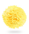Pompon z bibuły KULA 40cm - żółty