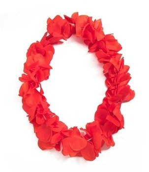 HAWAJSKI naszyjnik girlanda - czerwona