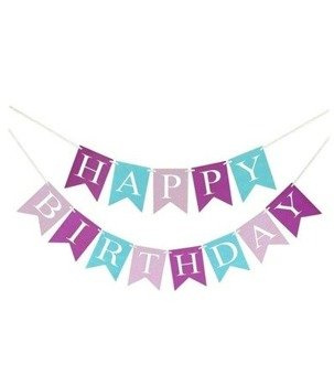 Girlanda papierowa baner - HAPPY BIRTHDAY