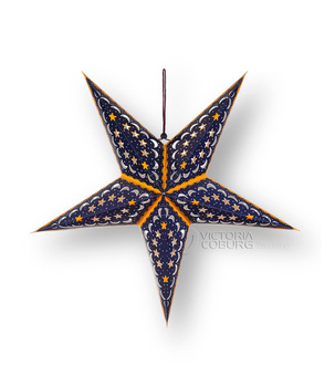 Lampion Gwiazda 60 cm Granatowy Ornament – Ozdoba Świąteczna Wisząca