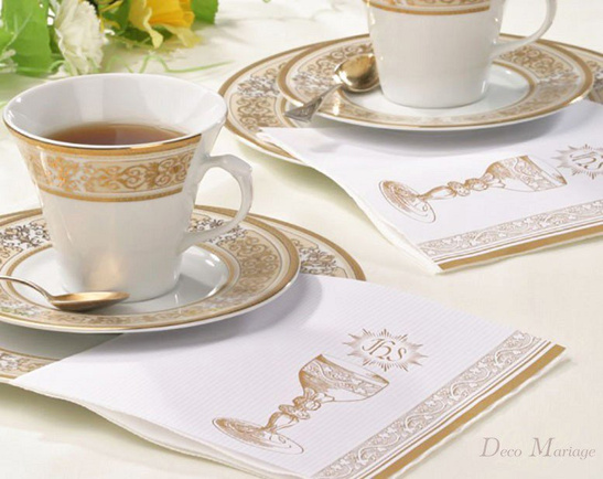 Serwetki I Komunia Święta - kielich IHS 20szt