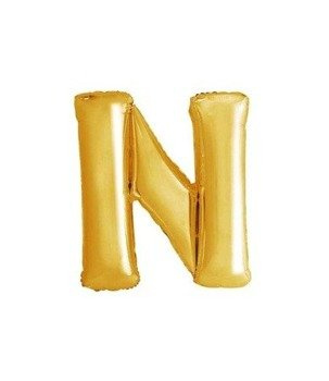 Balon foliowy 40cm - złota litera N