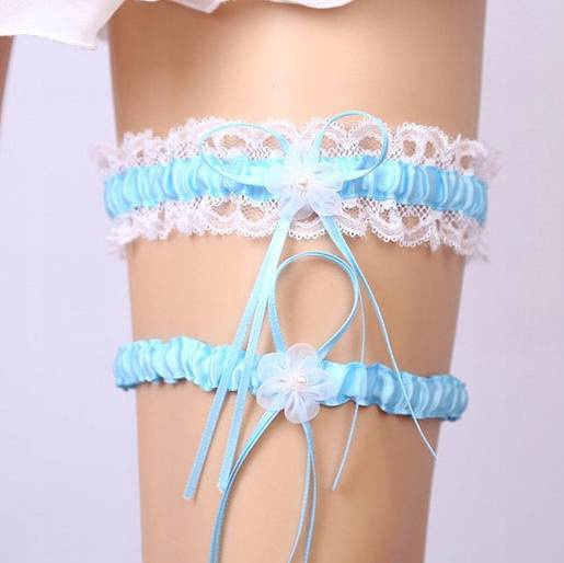 Podwójne podwiązki ślubne KORONKA