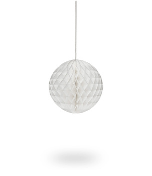 Lampion Kula Plaster Miodu 10 cm biały – dekoracja wisząca 3D