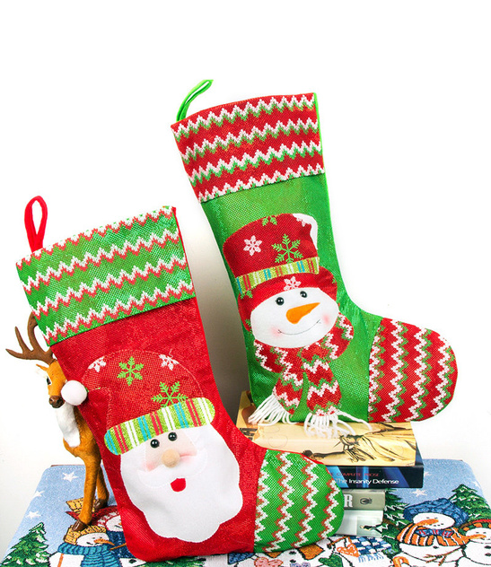 Świąteczna skarpeta na prezenty Mikołaj 27x45 cm – ozdoba świąteczna