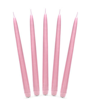Świeca stożkowa - róż 1szt