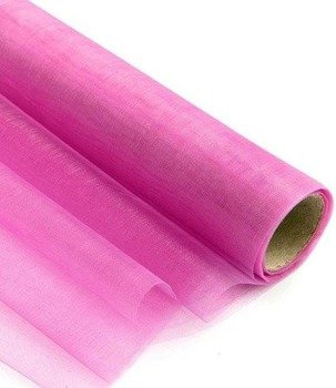 Organza obszyta 36cm x 9m różowa – Materiał do dekoracji