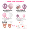 ZESTAW girlanda balonowa róż METALIC motylki - 111szt