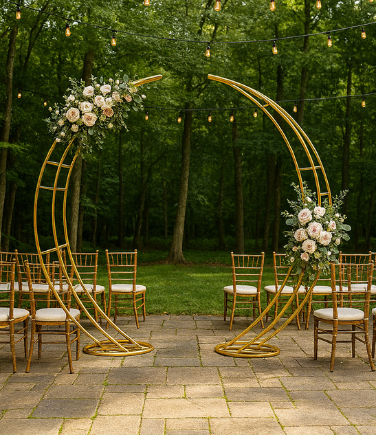 Stojaki dekoracyjne łuki 2szt 210cm – tło na ślub i eventy