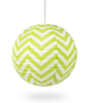 Lampion KULA papier ZYGZAK 40cm - zielony