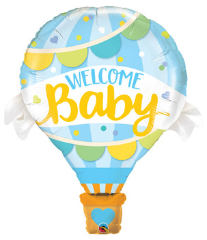 Balon foliowy na narodziny Welcome Baby 107 cm – efektowna dekoracja